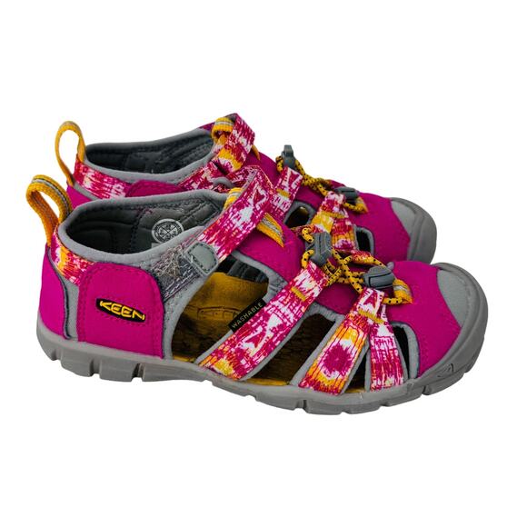 Keen Seacamp II CNX Sandals Lace Bungee Close Toe 1026319 Pink Kids Size 13 - Picture 2 of 9